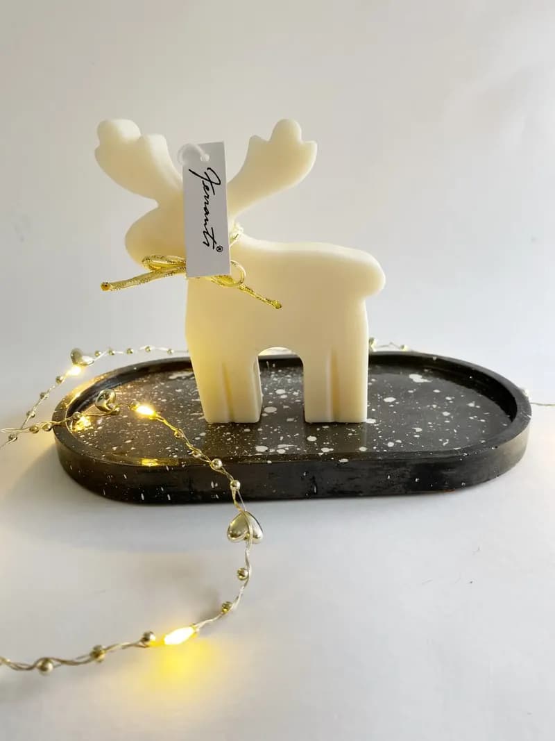 Reindeer Christmas Candle